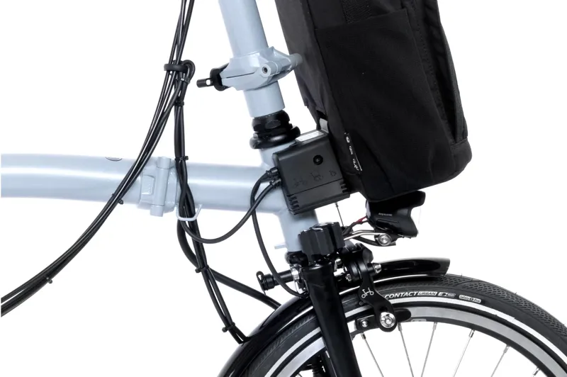 Brompton Electric P Line 4-Speed Folding Bike 2025 in Lunar Ice-5