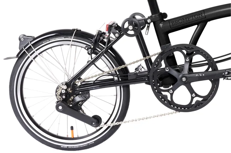 Brompton Electric P Line Explore 12 Speed Folding Bike 2025 in Midnight Black-4