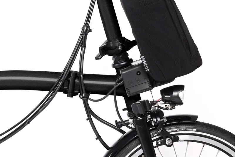 Brompton Electric P Line Explore 12 Speed Folding Bike 2025 in Midnight Black-6