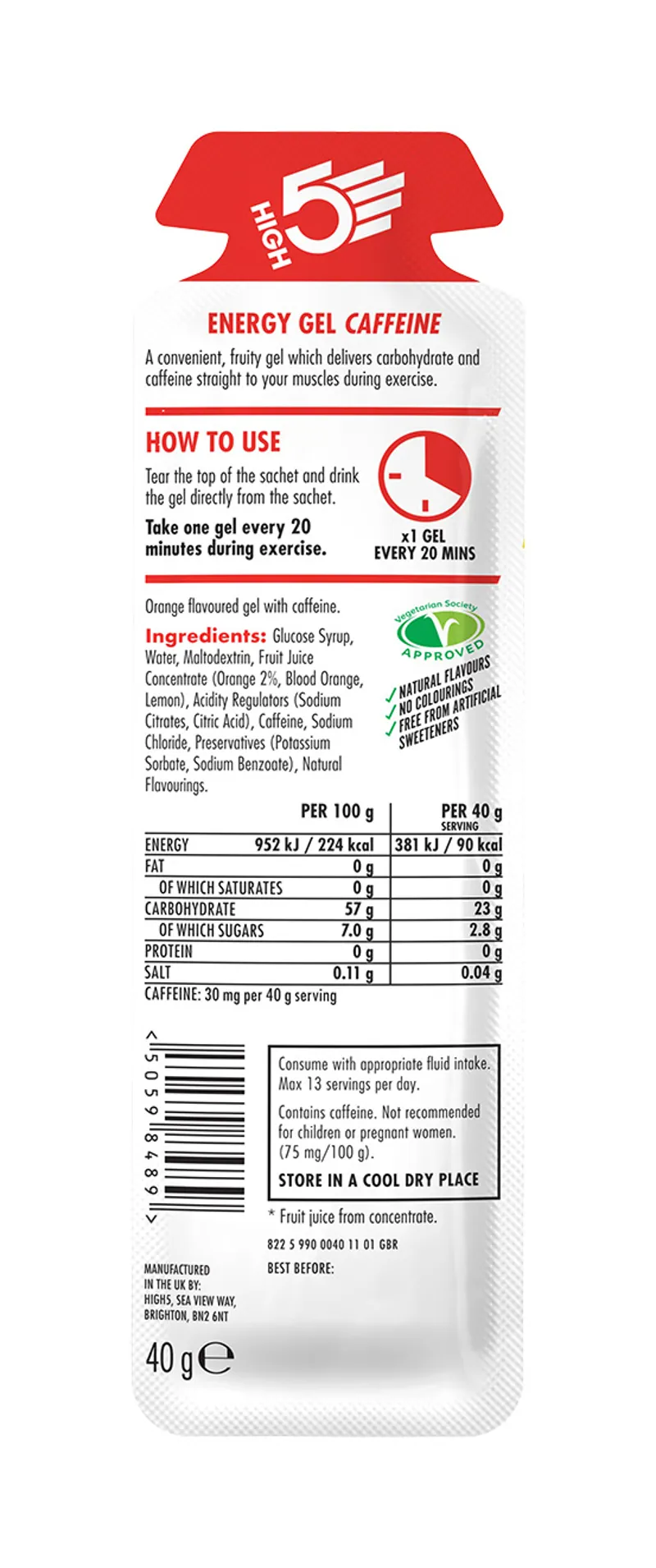 High5 Energy Gel Caffeine 40g-1