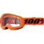 100 Percent Strata 2 Youth Clear Lens Goggles in Neon Orange