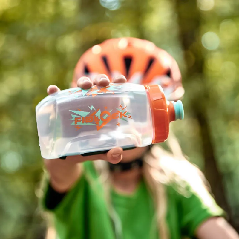 TWIST Bottle 450 + Bike Base in Clear/Orange-1