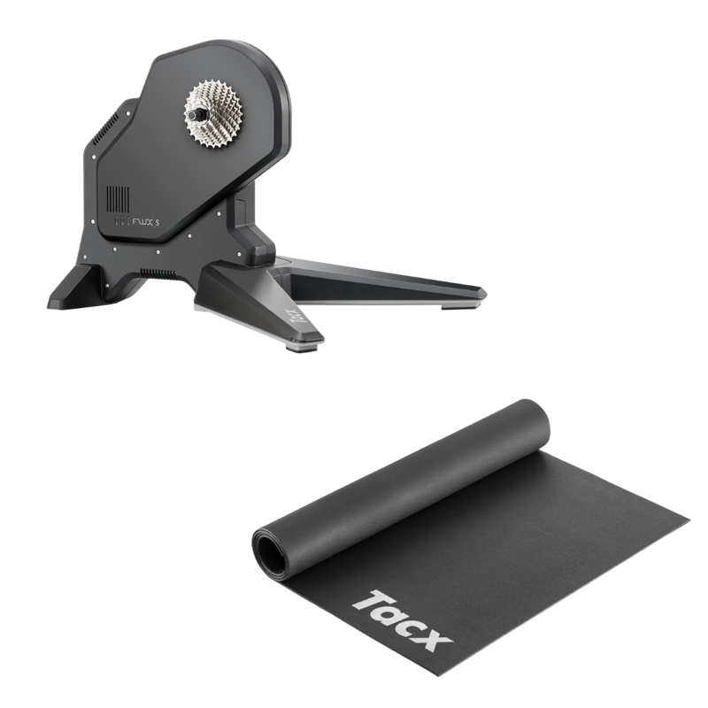 Tacx FLUX S Smart Trainer with Rollable Trainer Mat Bundle