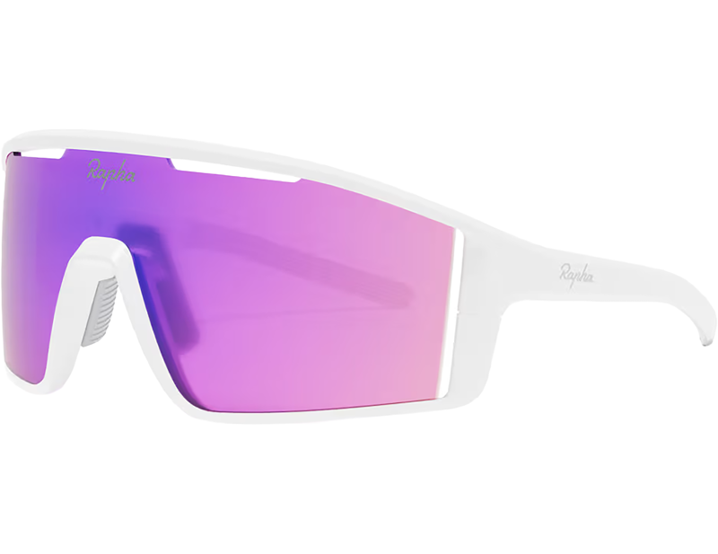 Rapha SESTRI Glasses in White/Pink Blue Lens-1
