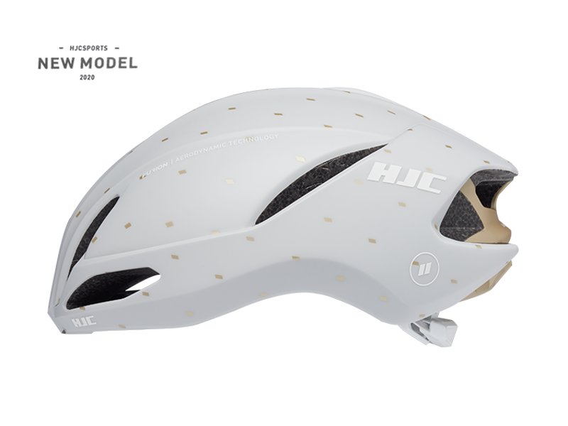 HJC Furion 2.0 Road Bike Helmet in Off White and Gold-1