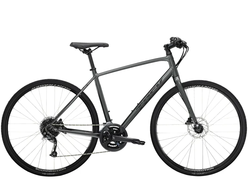 Trek FX 2 Disc Hybrid Bike 2023 in Lithium Grey