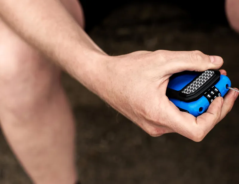 Hiplok FX Wearable Retractable 100cm Combination Lock in Cyan-9