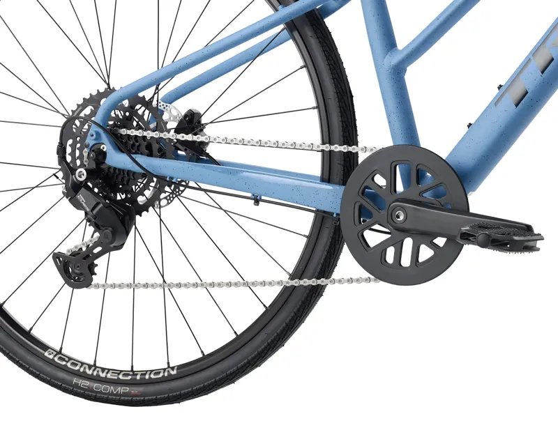 Trek FX 2 Midstep Gen 4 Hybrid Bike 2026 in Fjord Blue-4