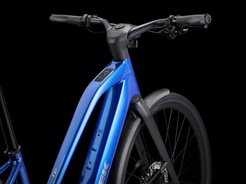Trek FX+ 7 Midstep Electric Hybrid Bike 2026 in Alpine Blue-2