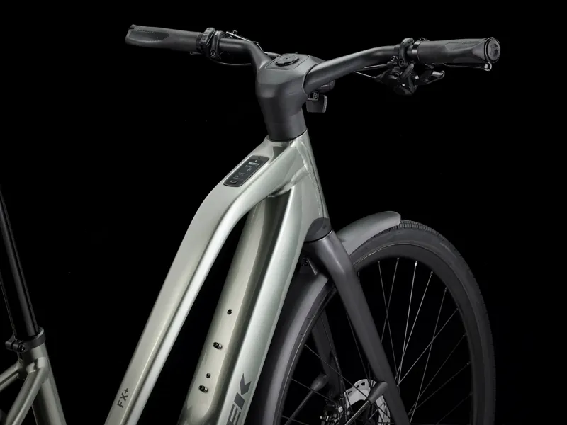 Trek FX+ 7 Midstep Electric Hybrid Bike 2026 in Lichen Green-2
