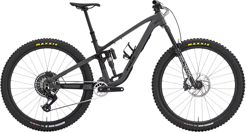 Balfes Bikes Trek FUEL EX 9 EA90 Full Suspension Mountain Bike 2027 in Lithium Grey Trek Black Splatt | Free postage over £30, £10 off first order, price match & 0% finance.