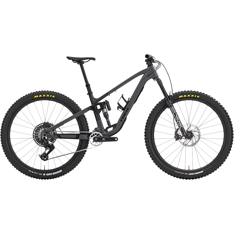 Balfes Bikes Trek FUEL EX 9 EA90 Full Suspension Mountain Bike 2027 in Lithium Grey Trek Black Splatt | Free postage over £30, £10 off first order, price match & 0% finance.