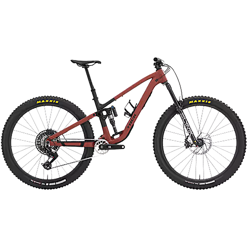 Balfes Bikes Trek FUEL EX 9 EA90 Full Suspension Mountain Bike 2027 in Matte Sedona Red Pennyflake Splatter | Free postage over £30, £10 off first order, price match & 0% finance.