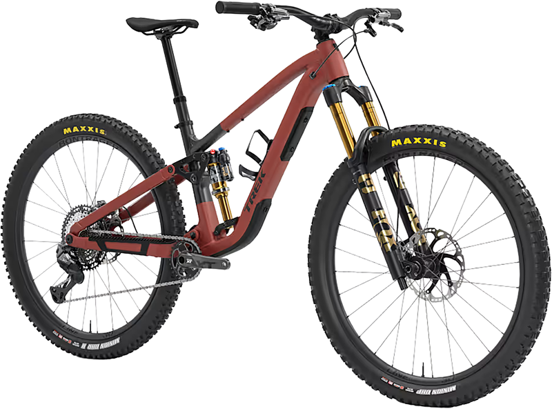 Trek Fuel EX 9 XT DI2 Full Suspension Mountain Bike 2027 in Matte Sedona Red Pennyflake Splatter-1