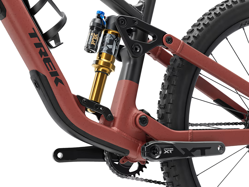 Trek Fuel EX 9 XT DI2 Full Suspension Mountain Bike 2027 in Matte Sedona Red Pennyflake Splatter-3