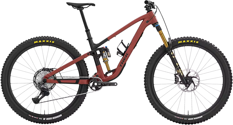 Trek Fuel EX 9 XT DI2 Full Suspension Mountain Bike 2027 in Matte Sedona Red Pennyflake Splatter