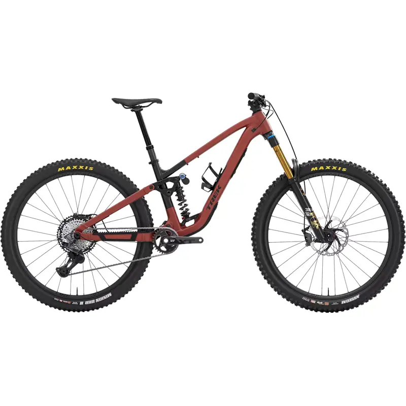 Balfes Bikes Trek FUEL LX 9 XT Full Suspension Alloy MTB 2027 in Matte Sedona Red/Pennyflake Splatter | Free postage over £30, £10 off first order, price match & 0% finance.