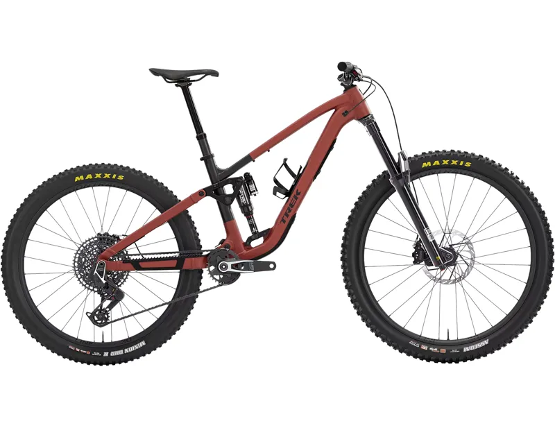 Balfes Bikes Trek FUEL MX 9 X0 AXS Full Suspension Alloy MTB 2027 in Matte Sedona Red/Pennyflake Splatter | Free postage over £30, £10 off first order, price match & 0% finance.