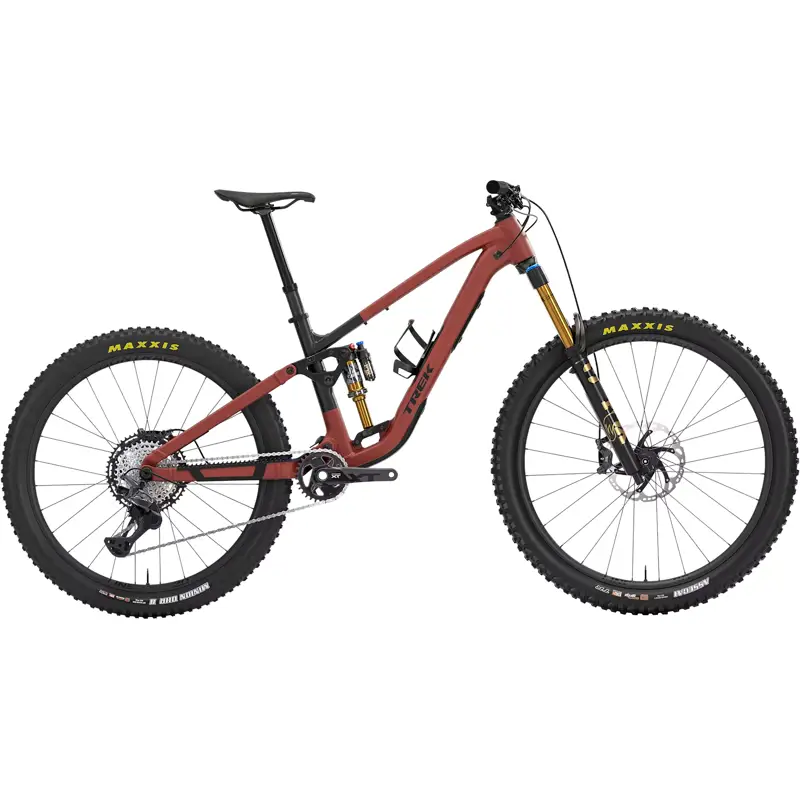 Balfes Bikes Trek FUEL MX 9 XT Full Suspension Alloy MTB 2027 in Matte Sedona Red/Pennyflake Splatter | Free postage over £30, £10 off first order, price match & 0% finance.