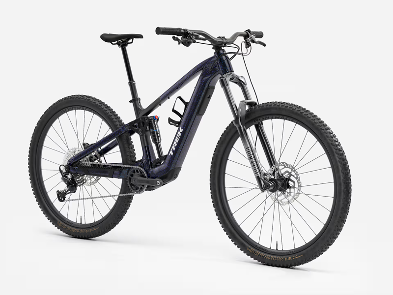 Trek Fuel+ EX 5 Gen 2 Electric Full Suspension Mountain Bike 2026 in Trek Black / Purple Splatter-1