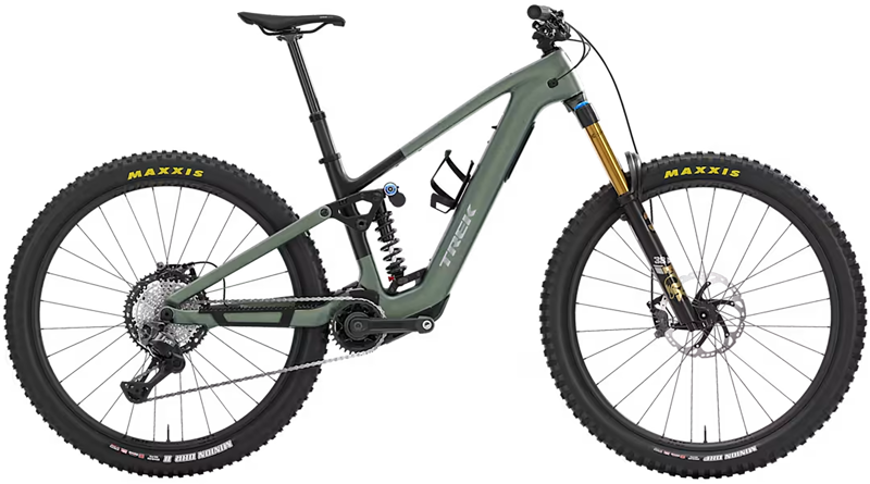 Trek Fuel+ LX 9.8 XT Di2 Gen 2 Electric Full Suspension Mountain Bike 2027 in Lichen Green Keswick Green Splatter