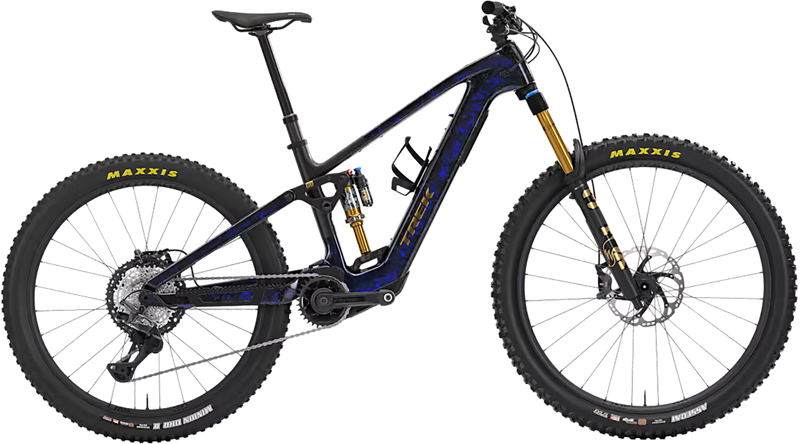 Trek Fuel+ MX 9.8 XT Gen 2 Full Suspension Electric Mountain Bike 2027 in Gloss Navy Smoke Matte Trek Black