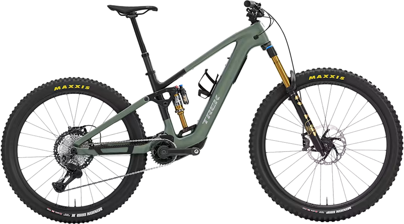 Trek Fuel+ MX 9.8 XT Di2 Gen 2 Full suspension Electric Mountain Bike 2027 in Lichen Green/Keswick Green Splatter