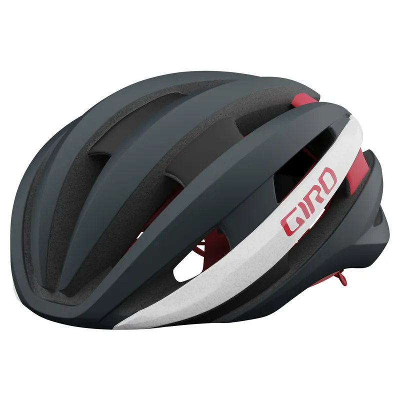 Giro Synthe MIPS II Road Helmet in Matte Portaro Grey/White/Red