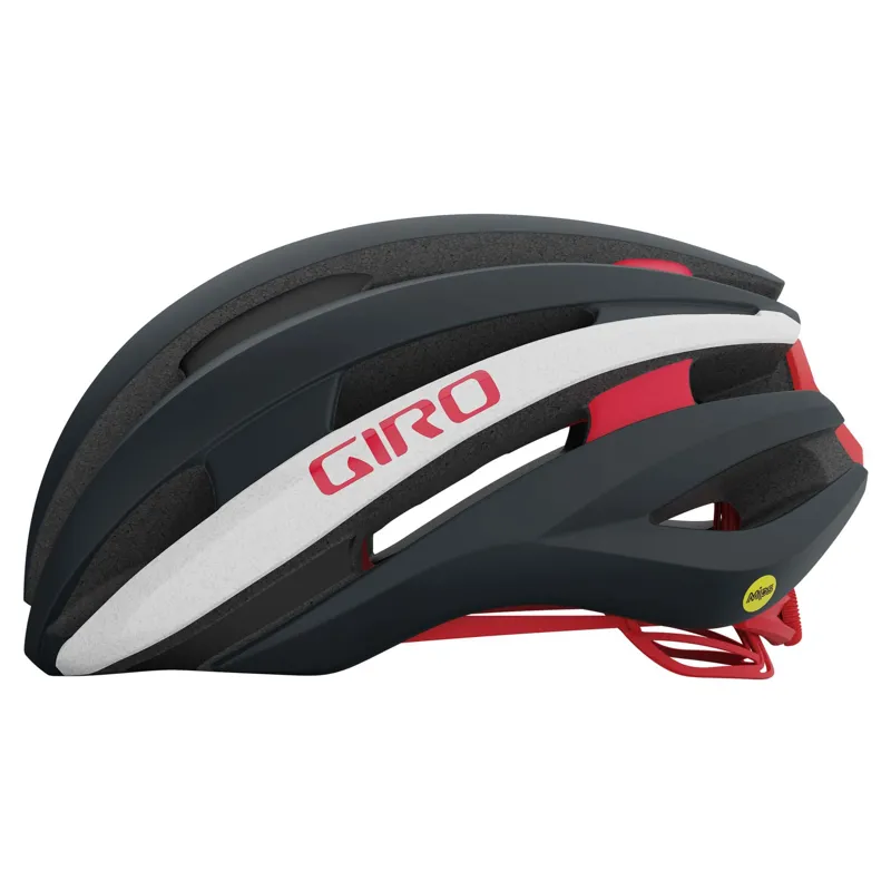 Giro Synthe MIPS II Road Helmet in Matte Portaro Grey/White/Red-1