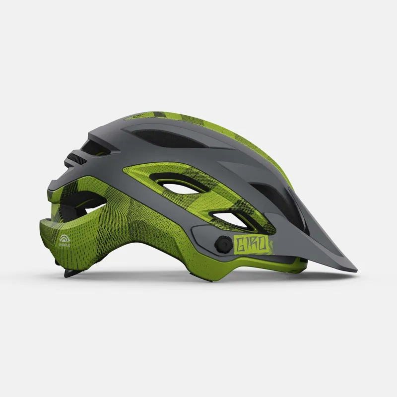 Giro Merit Spherical Dirt Helmet in Matte Black/Ano Lime-3