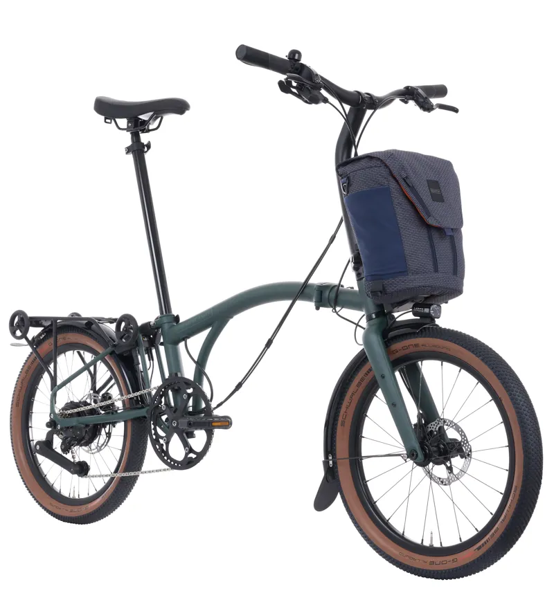 Brompton Electric G Line with Roller Frame 4 Speed Folding Bike 2025 in Forest Green-1