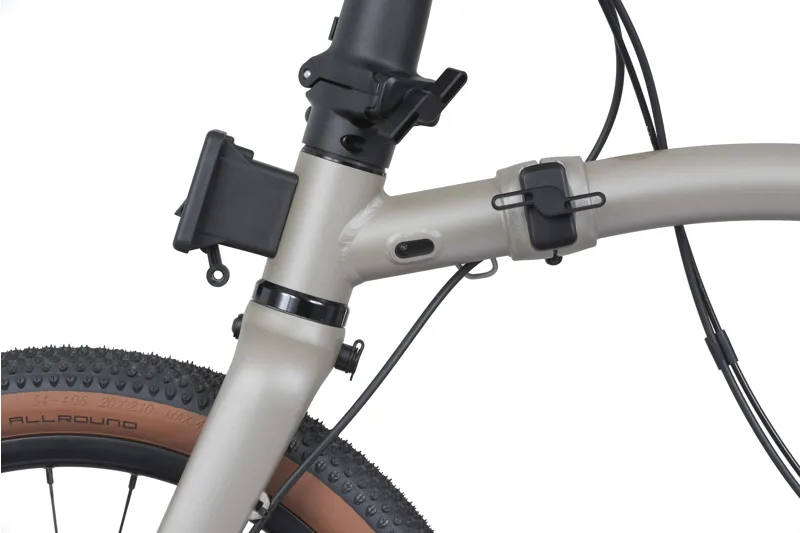 Brompton G Line with Roller Frame 8 Speed Folding Bike 2026 in Traildust White-1