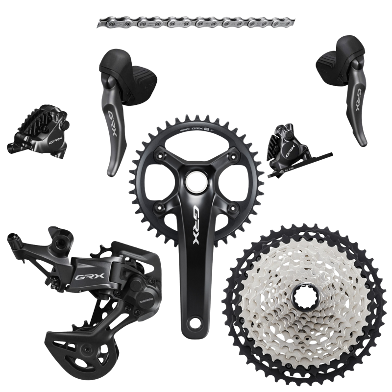 Balfes Bikes Shimano GRX RX820 Mechanical 1x12 Speed Disc Brake Groupset | Free postage over £30, £10 off first order, price match & 0% finance.