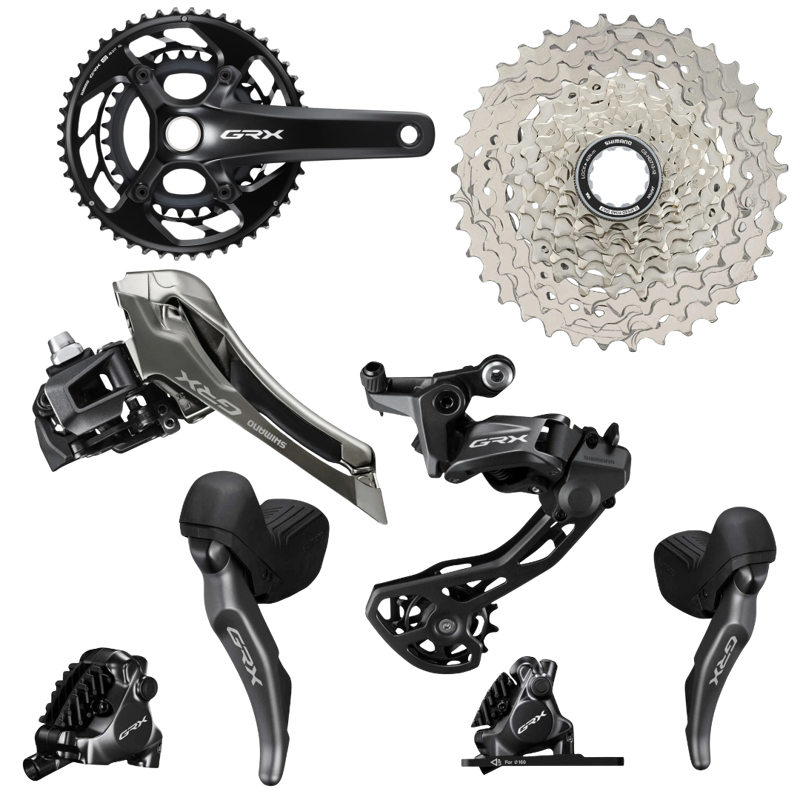 Balfes Bikes Shimano GRX RX820 Mechanical 2x12 Speed Disc Brake Groupset | Free postage over £30, £10 off first order, price match & 0% finance.
