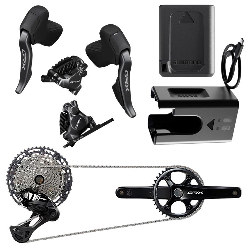 Shimano GRX RX827 Wireless Di2 1 x 12 Groupset in Black