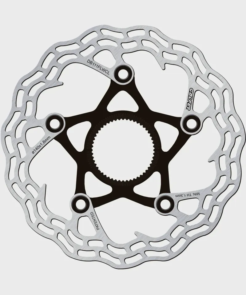 Galfer Shark Road Disc Rotor 160x1.8mm Centerlock in Black-2