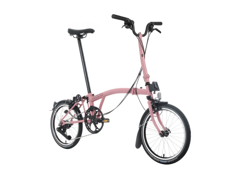 Brompton C Line 12-Speed Folding Bike 2025 in Flamingo Pink-8