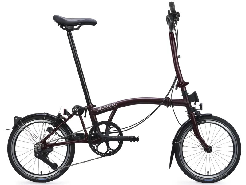 Brompton C Line 12-Speed Folding Bike 2026 in Red Plum-7