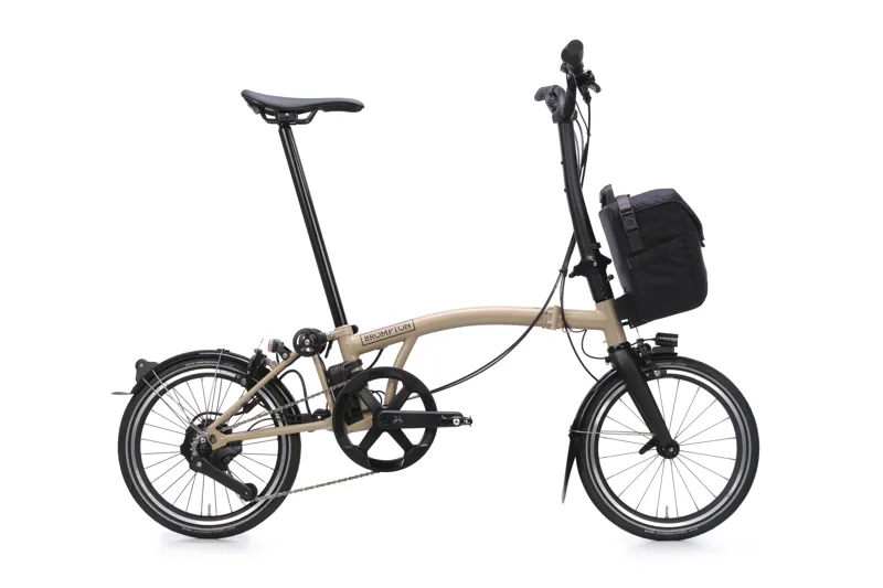 Brompton Electric P Line 4-Speed Folding Bike 2026 in Dune Sand-4