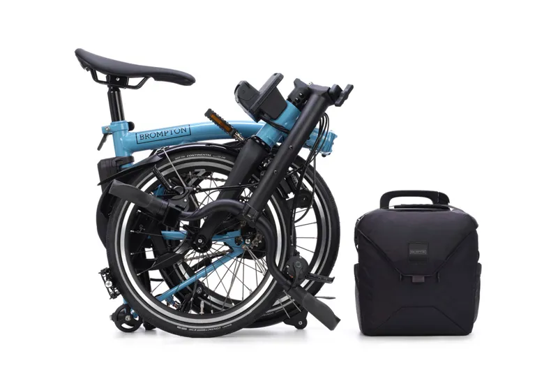 Brompton Electric P Line with SuperRoll+ 4-Speed Folding Bike 2026 in Cloud Metallic-3