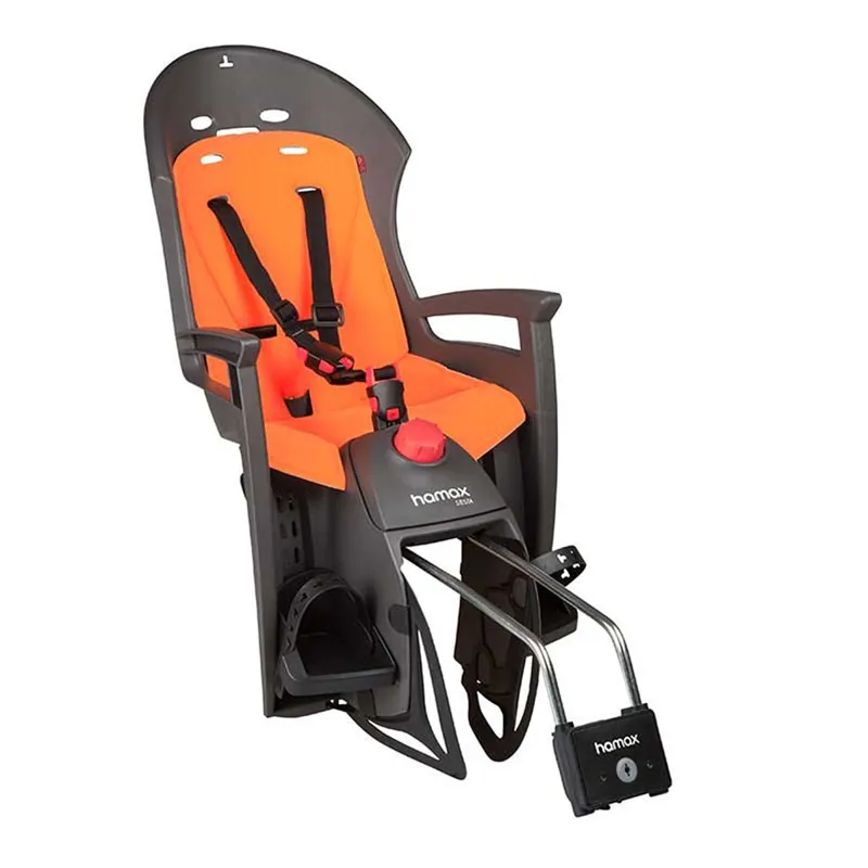 Hamax Siesta Child Bike Seat in Grey/ Orange 