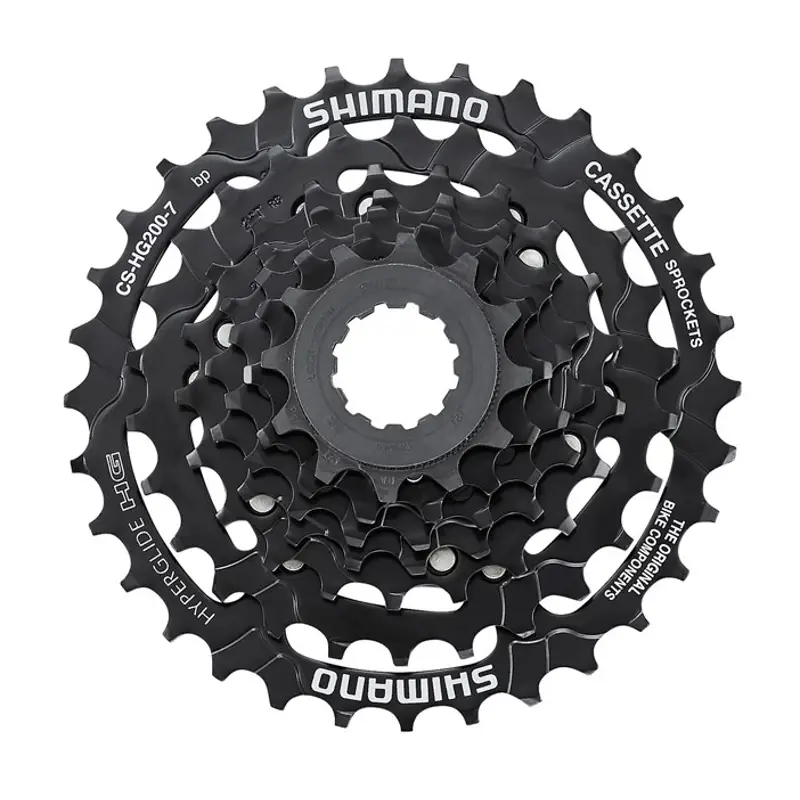 Balfes Bikes Shimano CS-HG200 7-Speed cassette 12-32T in Black | Free postage over £30, £10 off first order, price match & 0% finance.