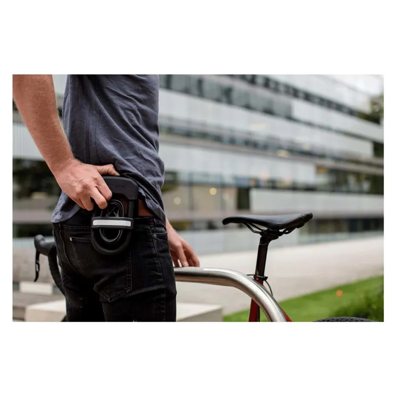 Hiplok DC Hardened Steel D-Lock with Cable and Holder in Black-1