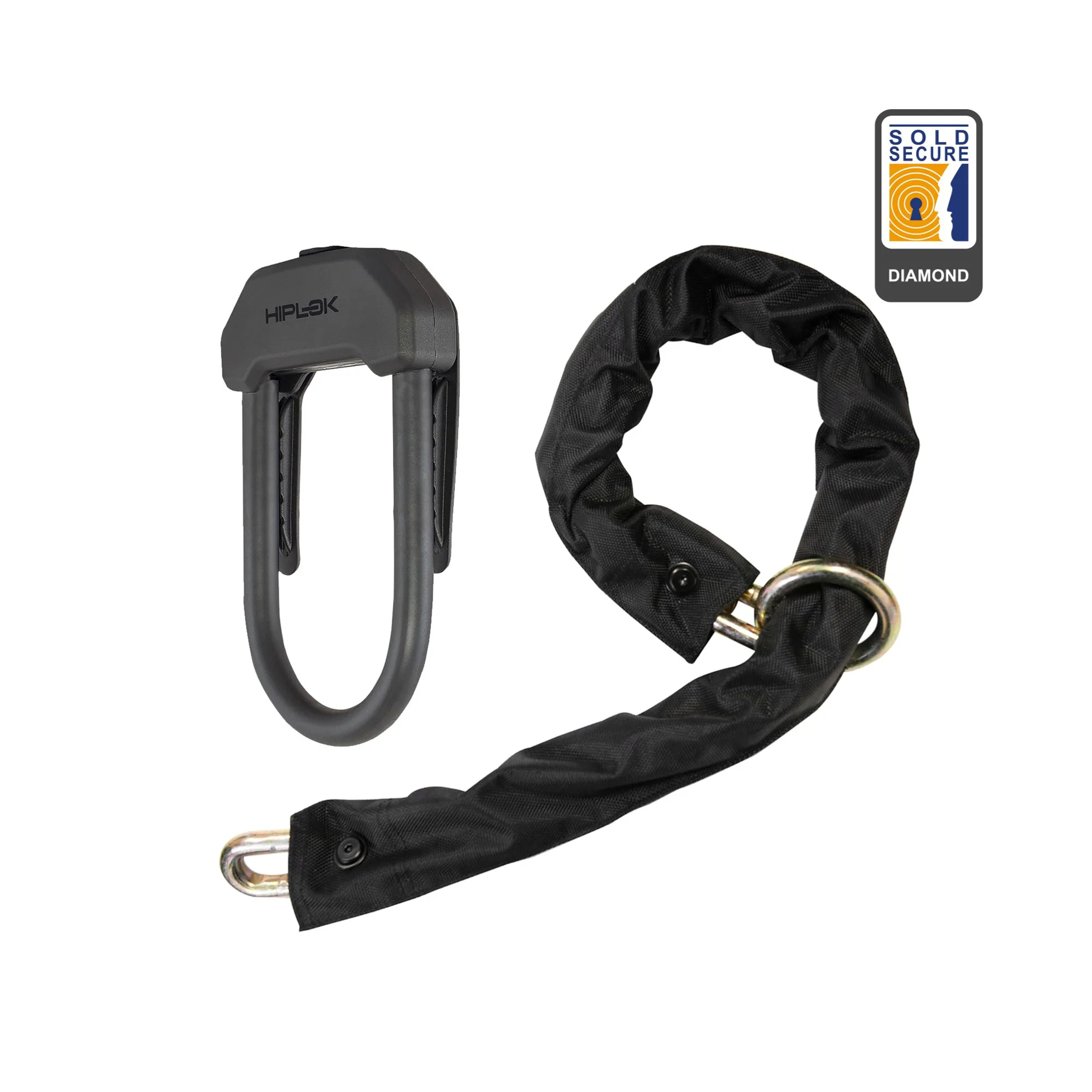 Hiplok DXXL D-Lock and Chain Combo in Black