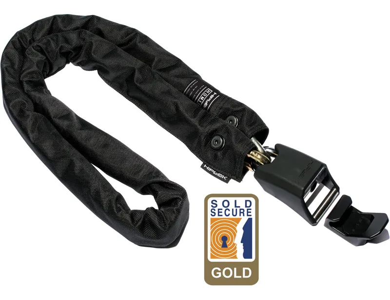 Hiplok Homie Gold 10mmx150cmChain Lock w/Hook in Black-1