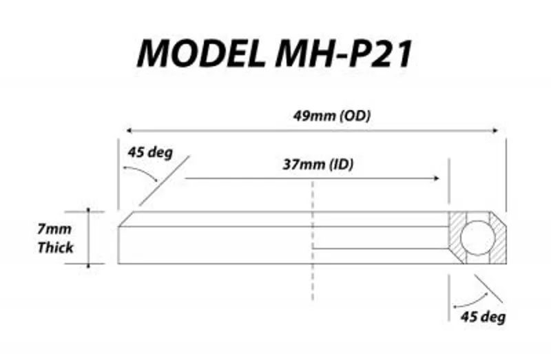 MH-P21 Headset Bearing 49 x 37 x 7 45/45
