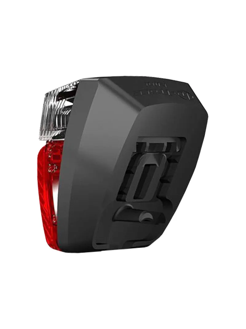 Herrmans H-Trace Mini Dynamo Rear Light in Black/Dark Red-1