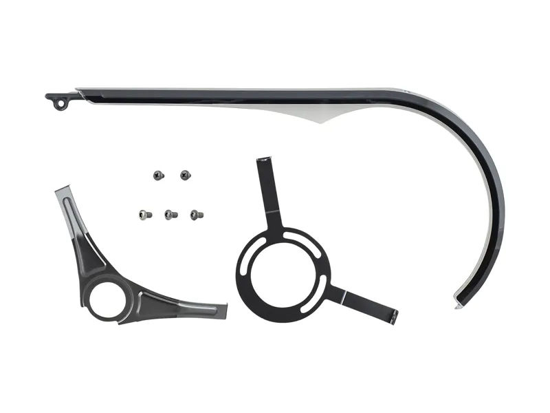 Herrmans SLIM 48 Tooth Chainguard and Hardware in Clear/Black