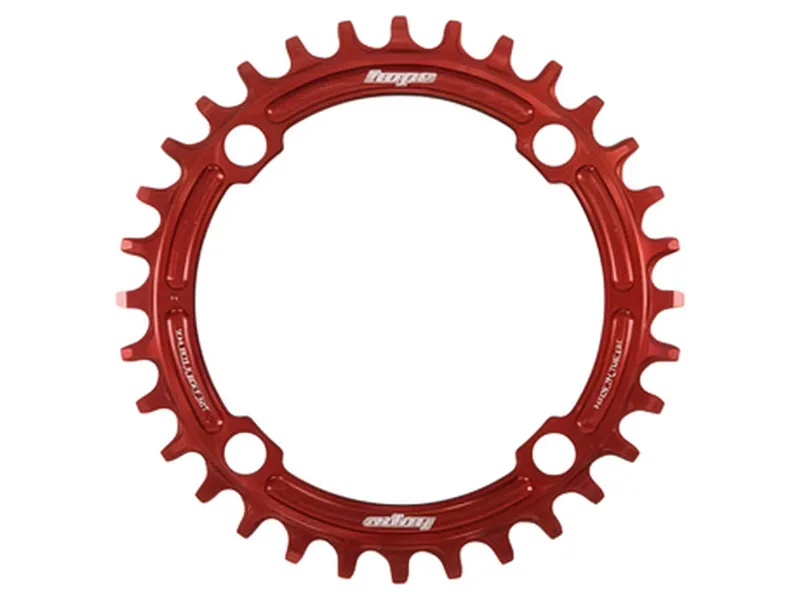 Hope R22 Retainer Chainring 104 BCD 34T in Red-1