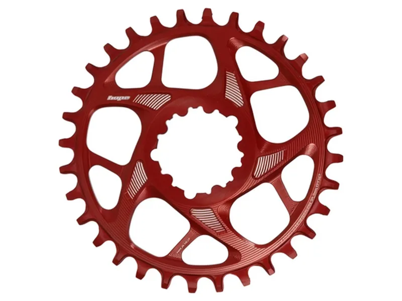 Hope Spiderless Chainring 34T R22 in Red